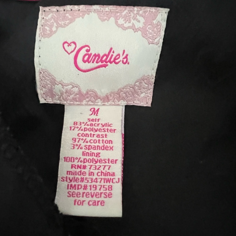 Candies’ Jacket Black & White Tweed Short Houndstooth Academia Medium. - Picture 7 of 10